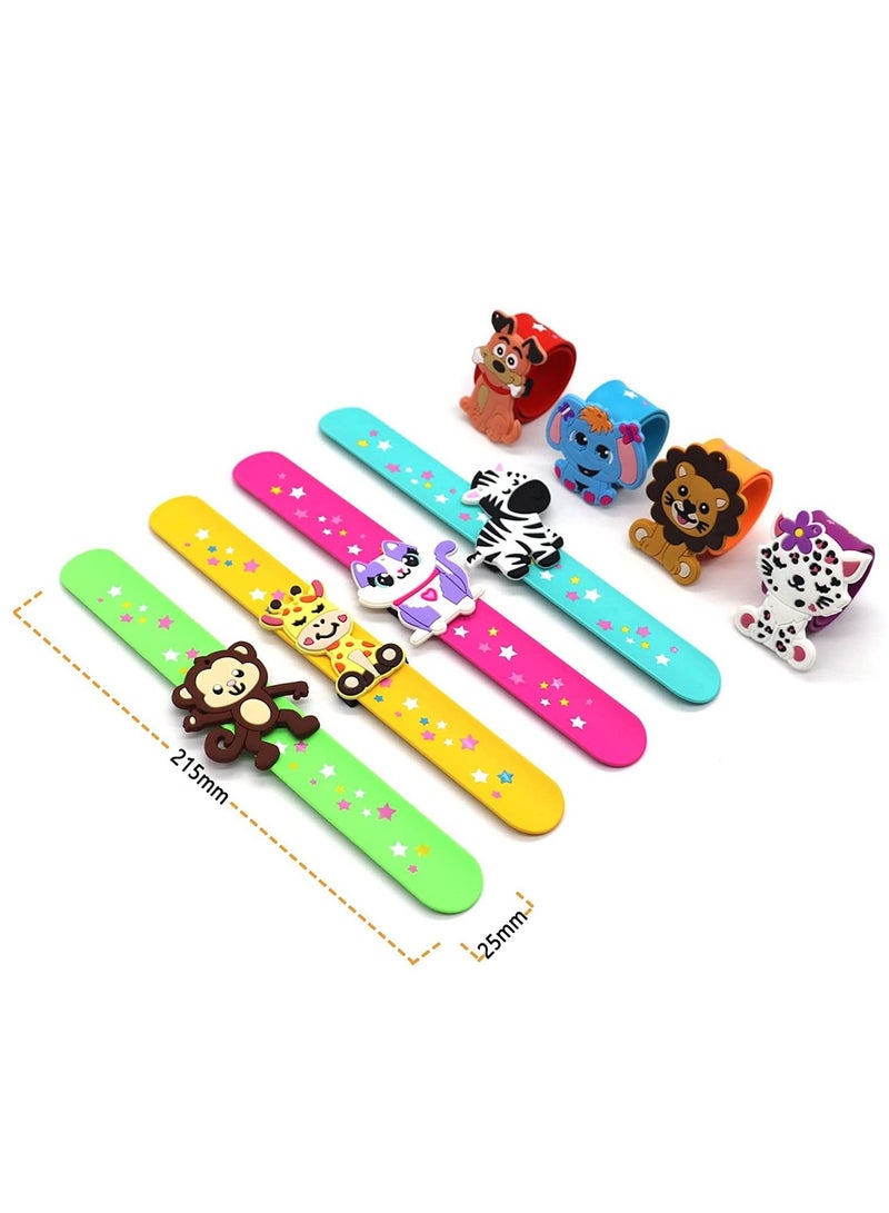 KASTWAVE 8 pack Animals Slap Bracelets, Party Favors for Kids Goodie Bag Stuffers for Boys&Girls Animals Theme Party Supplies Carnival Prizes Suit Classroom Exchanging Gifts - Image 2