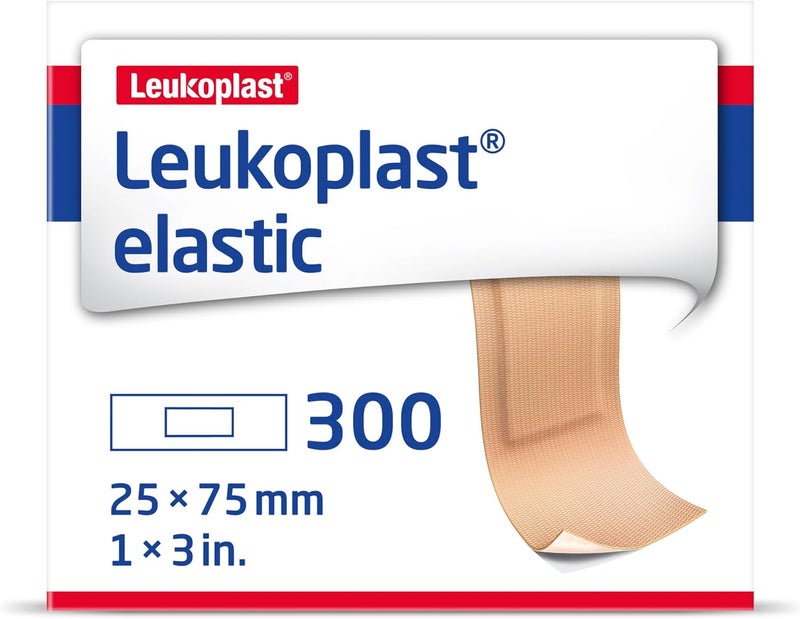 JOBST Leukoplast Elastic Fabric Adhesive Latex Free Bandages Strip 1 x 3 300 in Box - Image 1