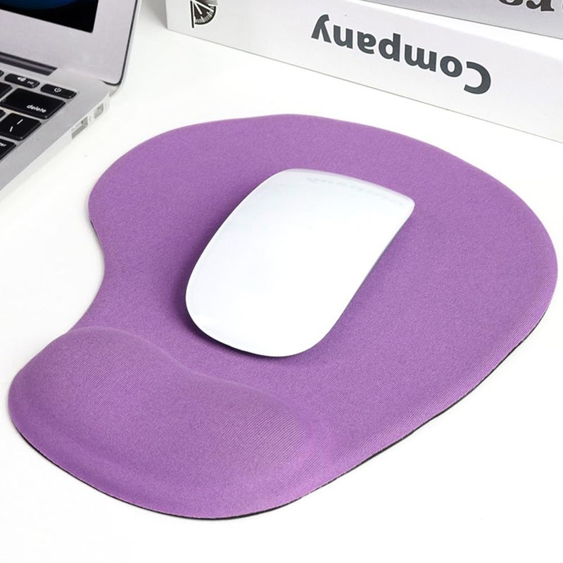 Jywybf Ergonomic Mouse Pad With Wrist Rest  Gel Wrist Support Mousepad  Pain Relief Laptop Computer Mouse Pad  Non-Slip Mouse Pads For Office & Home (Purple) - Image 1