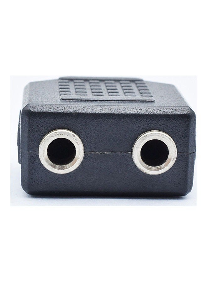 Pack of 8 Stereo Headphone Cable Splitter Adapter Jack Splitte 3.5mm Black - Image 4