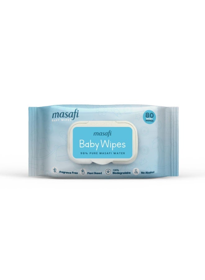 Pure Water Baby Wipes - 80 Sheets