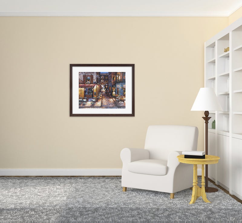 MCS 24x30 Puzzle Frame for Finished Puzzles, Walnut Woodgrain Vertical & Horizontal Wall-Mounted Large Picture Display for Preservation (1-Pack) - Image 5