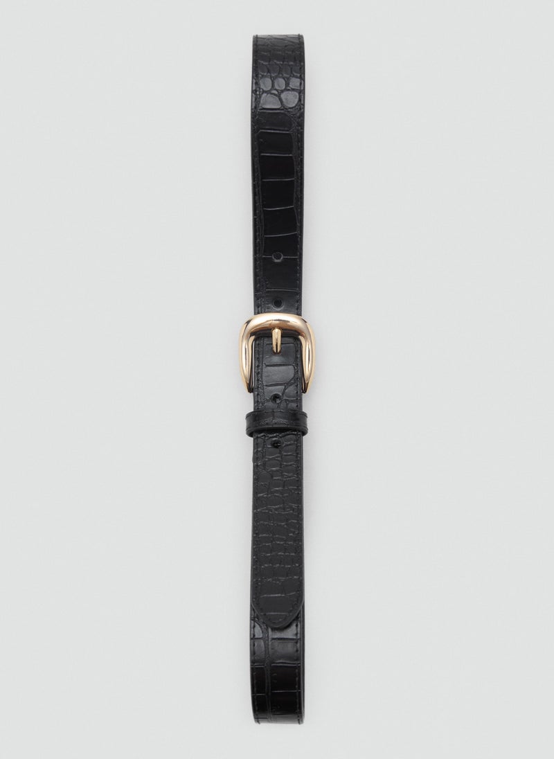 MANGO Croco leather-effect belt - Image 2