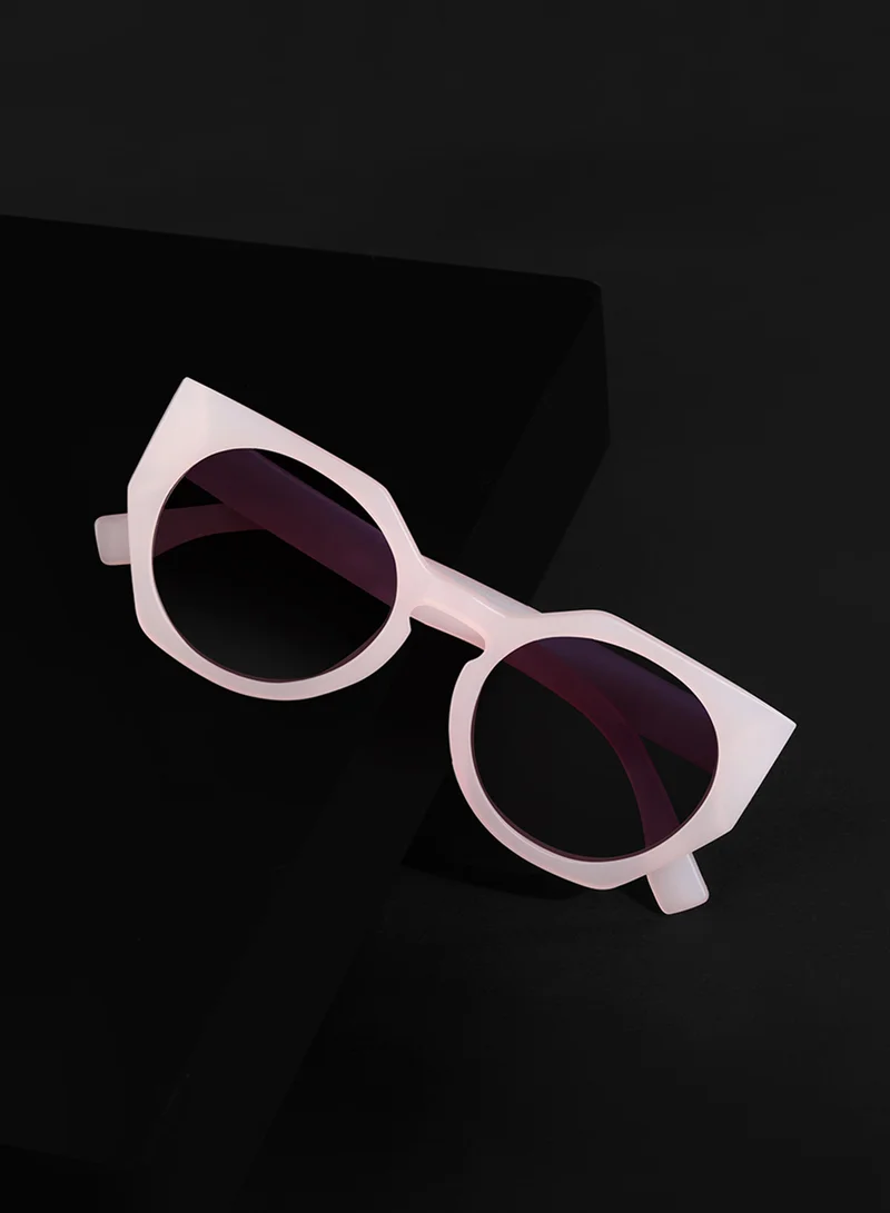 Woggles Brightflare Light Pink Round Kids Sunglasses