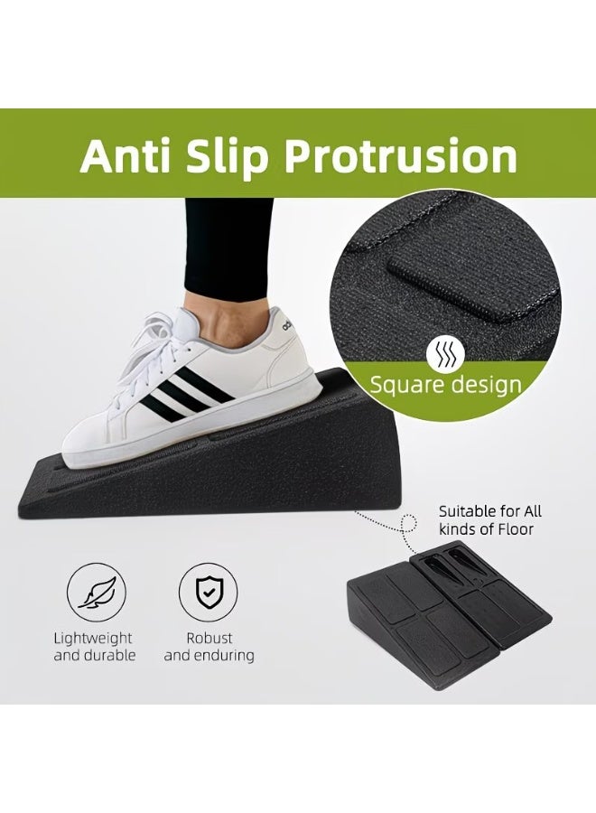 M MIAOYAN 3 Pack Adjustable EVA Squat Wedge Blocks, Non-Slip Slant Foot Ramp Calf Stretch Yoga Wedge, Multi-Angle Fitness Foot Slope Platform for Squat Training Ankle Mobility Relief - Image 2