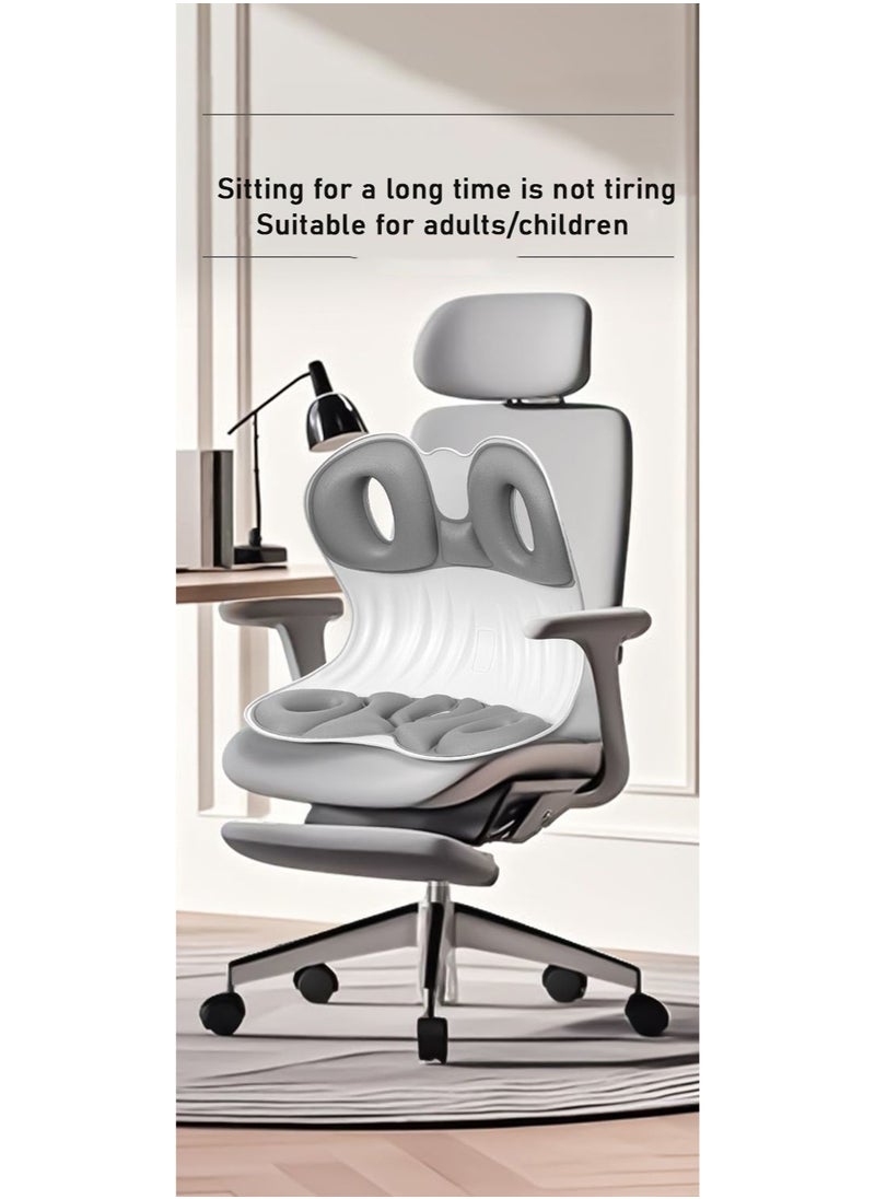 Seat cushion and lumbar support pillow Orthopedic memory foam seat back cushion is used to relieve pain in the lower back and tailbone of sciatica. Adjustable recliner ergonomic washable multi-functional cushion is suitable for automobile offices