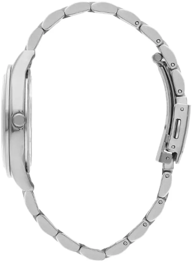 لي كوبر Lee Cooper Women's 2035 Movement Watch, Analog Display and Metal Strap - LC07880.530, Silver/Rose Gold