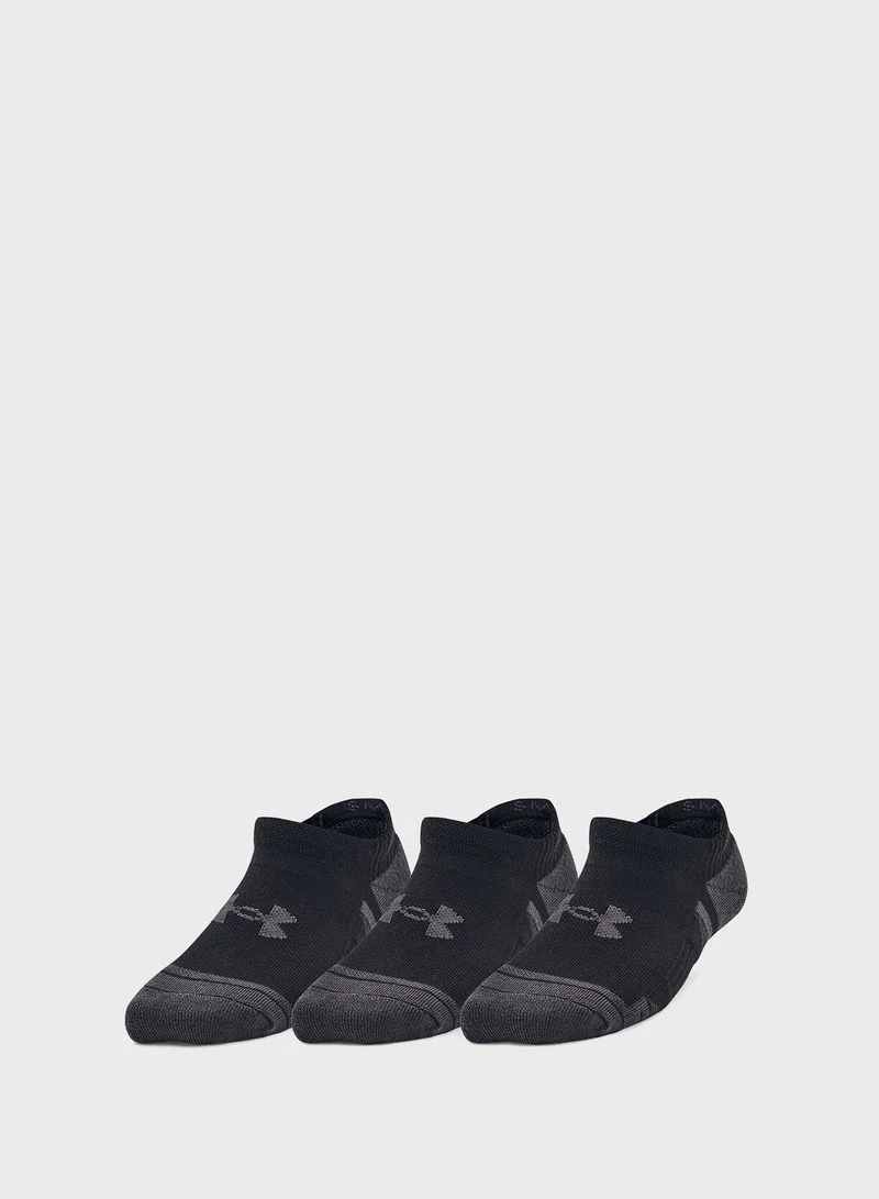 UNDER ARMOUR Kids' Performance Tech No Show Socks (Pack Of 3)