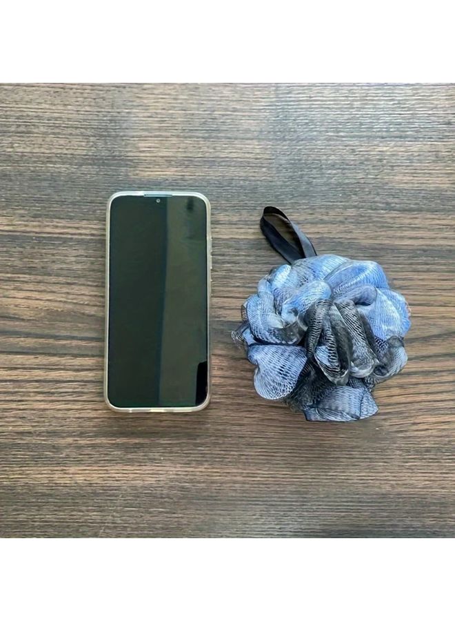 بلاك بينك كرة لوف استحمام مزدوجة الطبقات مقشر الجسم تدليك اسفنجة الاستحمام - Image 4