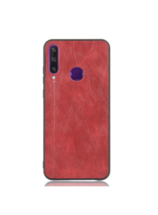 اس-توب جراب لهاتف Huawei Y6p مقاوم للصدمات بنمط جلد البقر المخيط من البولي كربونات + البولي يوريثان الحراري + جراب TPU - Image 2