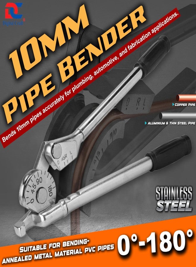 Digital Craft 10mm Pipe Tube Bender 180° - Heavy Duty Manual Tubing Bender for 3/8" Copper, Air Conditioning & Plumbing Tube Bending - Image 2