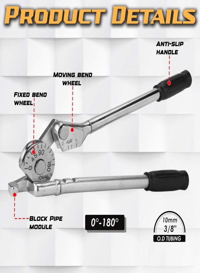 Digital Craft 10mm Pipe Tube Bender 180° - Heavy Duty Manual Tubing Bender for 3/8" Copper, Air Conditioning & Plumbing Tube Bending - Image 4