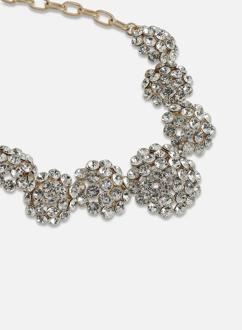 SOHI Stellar Sparkle Statement Artificial Necklace Jewellery