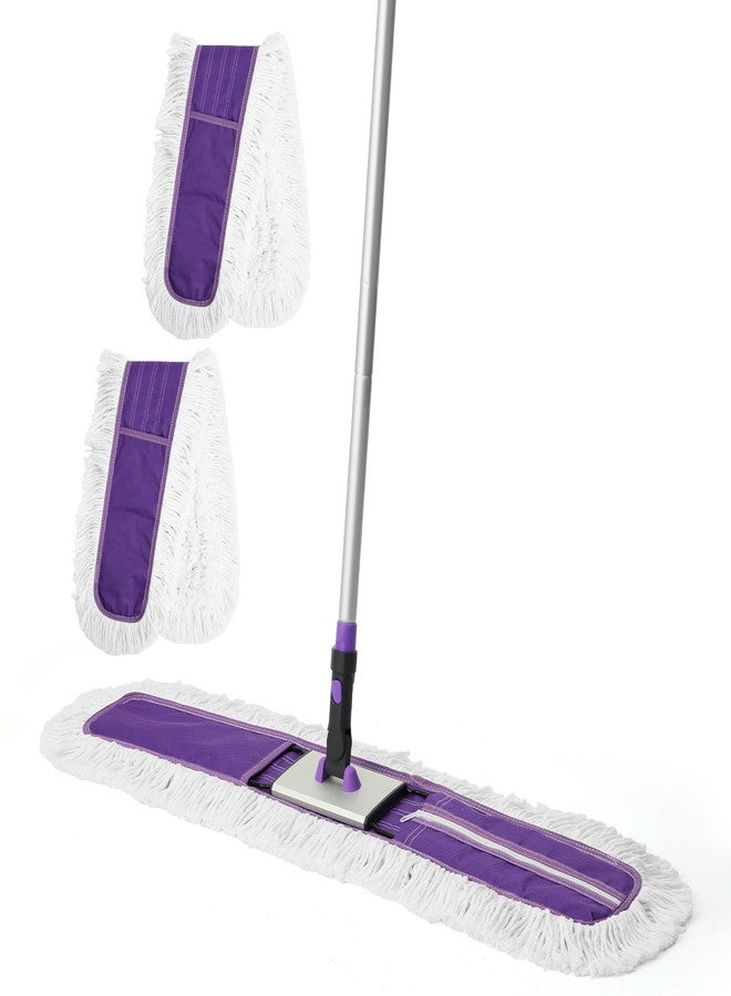 Yocada 36 inch Commercial Dust Mop Industrial Floor Mop for Cleaning Office Garage Hardwood Warehouse Factory Mall Deck 59 Inch Long Total 2 Pads - Image 1