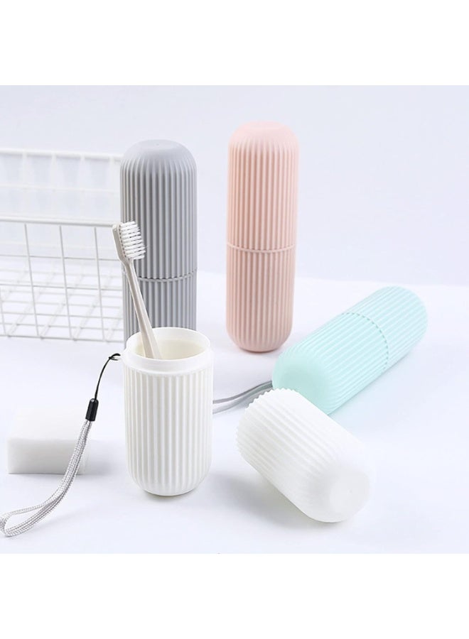 Toothbrush Cup Case,Toothbrush Holder with Cover Travel Toothbrush Containers Portable Toothpaste Storage Toothbrush Case and Carrier (2Pcs) - Image 3