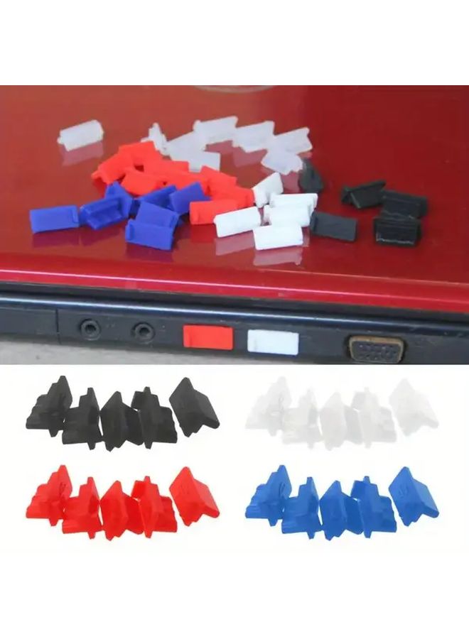 USB Dust Plug Charger Port Cover Black 20 Pcs Universal Dustproof Protector Female Jack Interface For Tablet PC Notebook Laptop Device Port Accessories - Image 2