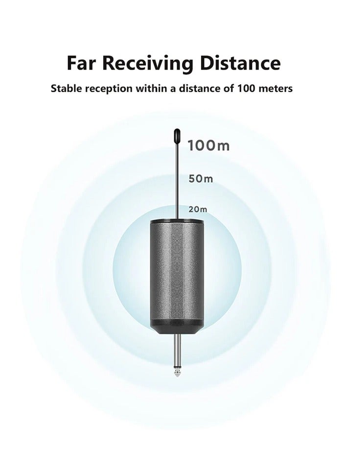 Portable Wireless Headset Microphone Lavalier Mic System Teaching Speech Interview Vlog Live Recording for iPhone Android PC (One to two collar clip + headband)  - Image 4