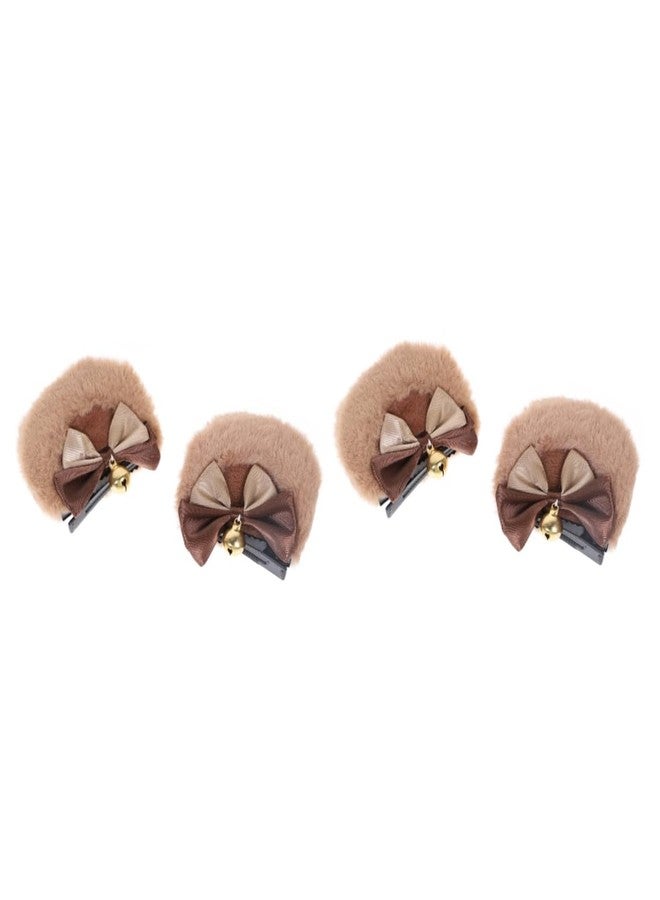 FRCOLOR 2 Pairs Bear Ear Hair Clips - Cute Women's Barrettes & Animal Ears Headband - Kawaii Anime Hair Accessories - Image 1