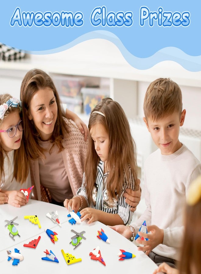 Satomoto 32 Pcs Aircraft Puzzle Erasers - 3D Take Apart Rocket Pencil Erasers for Kids Classroom Prizes, Treasure Box, Game Rewards, Party Favors - Image 5