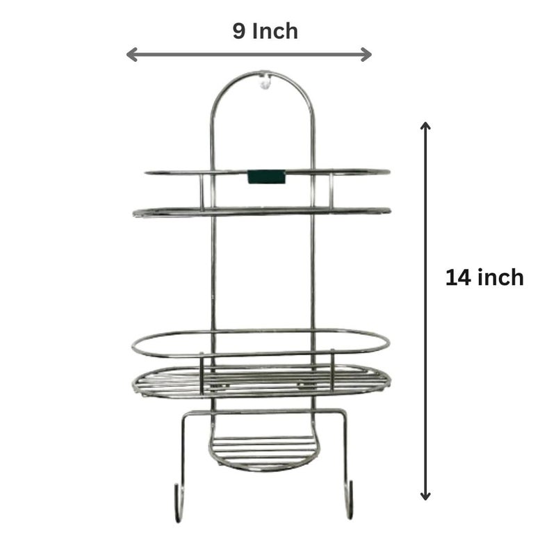 Storia STORIA Built with Heavy Duty 55 mm 304 Grade Stainless Steel Wire Chakla Belan Stand Bathroom Shelf and Soap Dish Set of 3 Pieces Combo  - Image 3