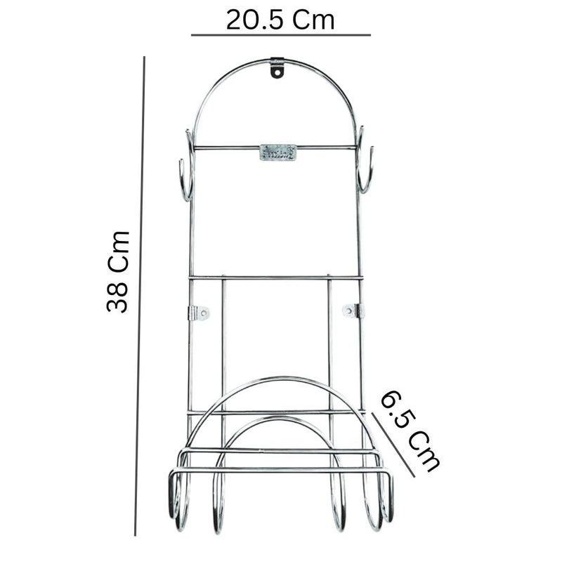 Storia STORIA Built with Heavy Duty 55 mm 304 Grade Stainless Steel Wire Chakla Belan Stand Bathroom Shelf and Soap Dish Set of 3 Pieces Combo  - Image 2