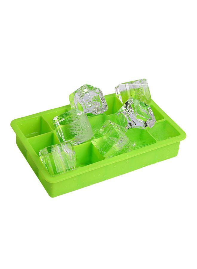NIBEMINENT 14 Grid Ice Cube Mould Green 19x3.5x12centimeter