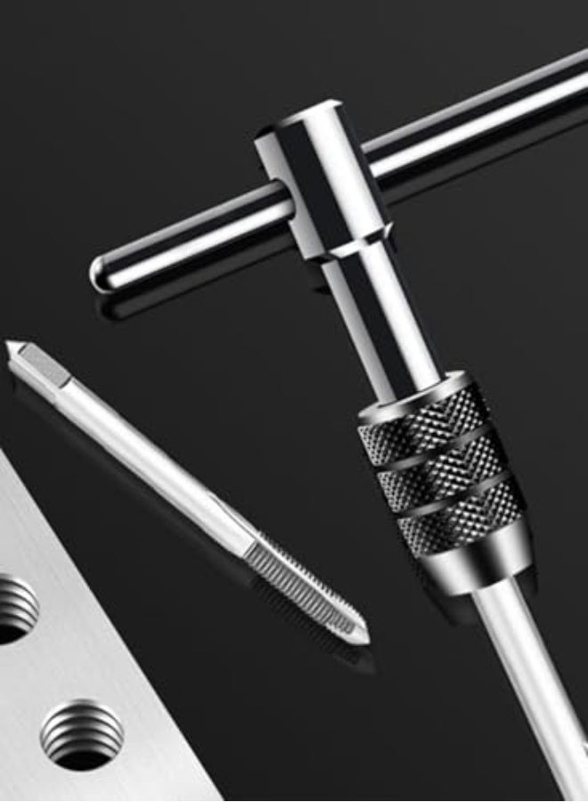 60-Piece Tap Die Set Kit Hand Tap Wrench Die Wringer Combination Set Hardware Tool Combination Kit - Image 2