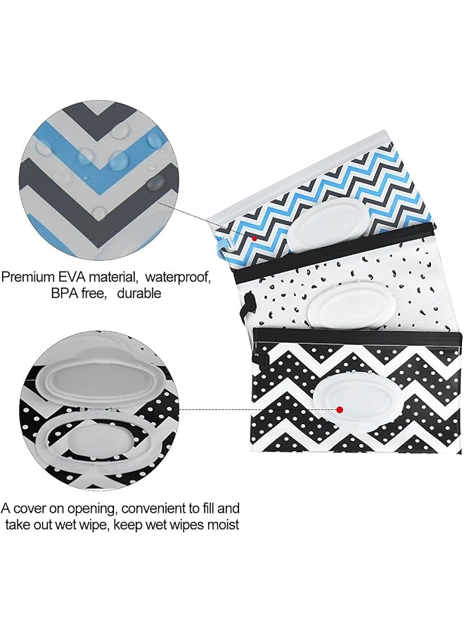 Oasisgalore 3 Pack Wipes Dispenser Container For Travel Wet Baby Wipes Box Portable Tissue Warmer Wet Toilet Paper Holder - Image 3