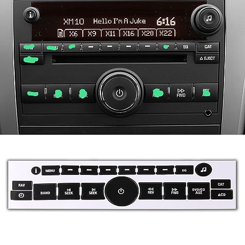 ROCCS 07-14 GM Vehicles Radio Dash Button Repair Kit Decal Fix Ruined Faded Audio Control Sticker Replacement for Denali Acadia Tahoe Silverado Escalade Buick Enclave - Image 2