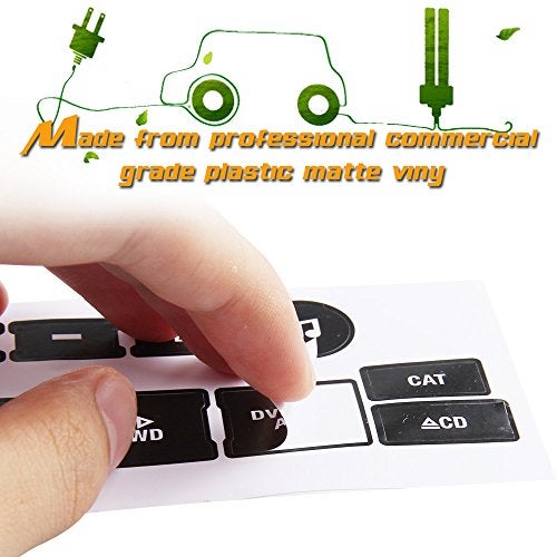 ROCCS 07-14 GM Vehicles Radio Dash Button Repair Kit Decal Fix Ruined Faded Audio Control Sticker Replacement for Denali Acadia Tahoe Silverado Escalade Buick Enclave - Image 3