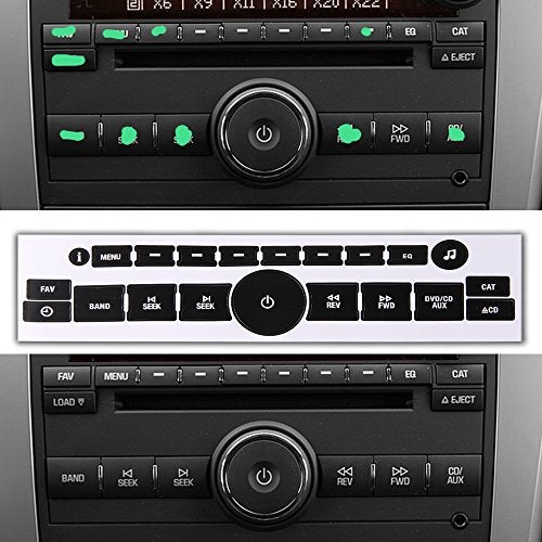 ROCCS 07-14 GM Vehicles Radio Dash Button Repair Kit Decal Fix Ruined Faded Audio Control Sticker Replacement for Denali Acadia Tahoe Silverado Escalade Buick Enclave - Image 4