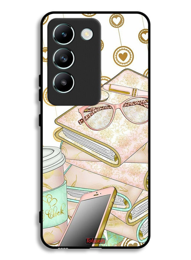 Tolwak Vivo Y100 4G Protective Case Cover Glasses On Books - Image 1