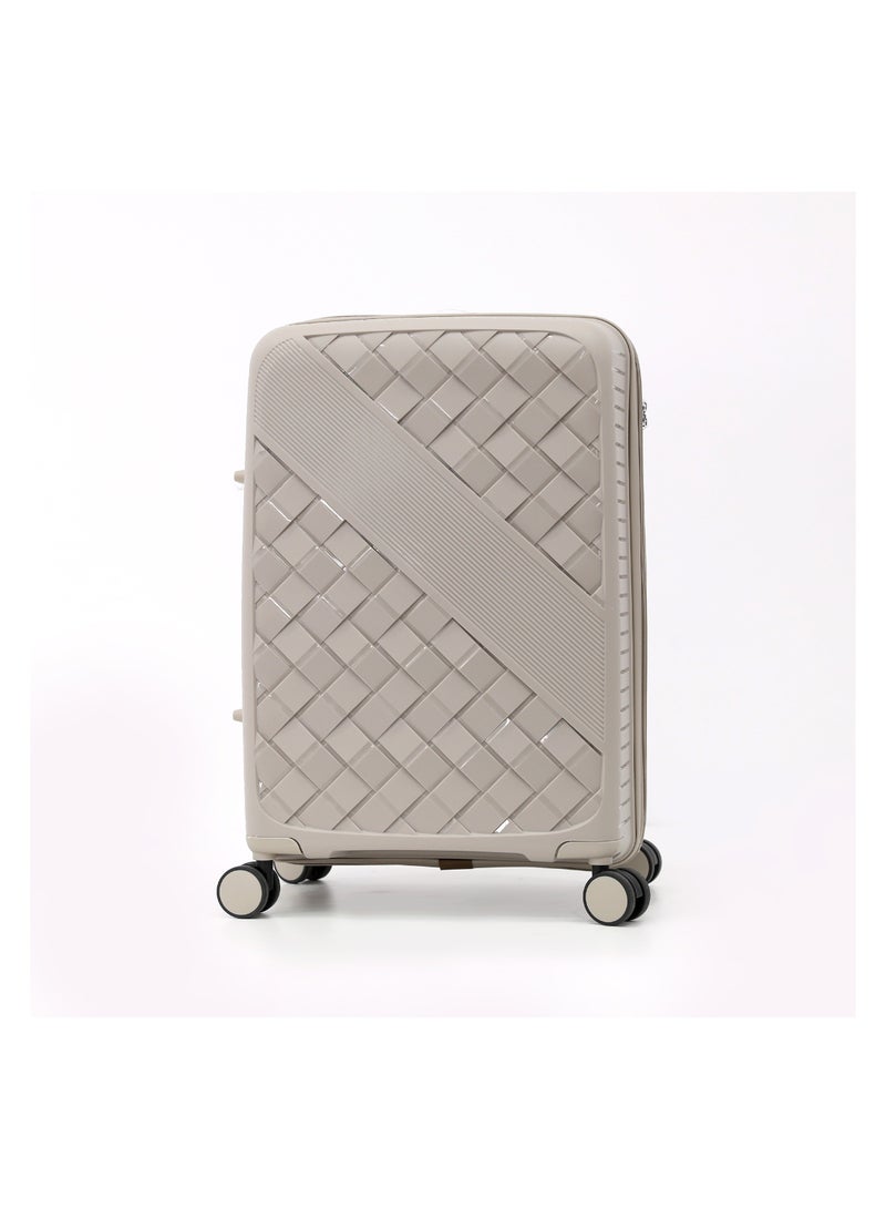 GIORDANO حقيبة سفر جيوردانو الصلبة 3 قطع، بيج (S-20، M-24، L-28 بوصة) - Image 2