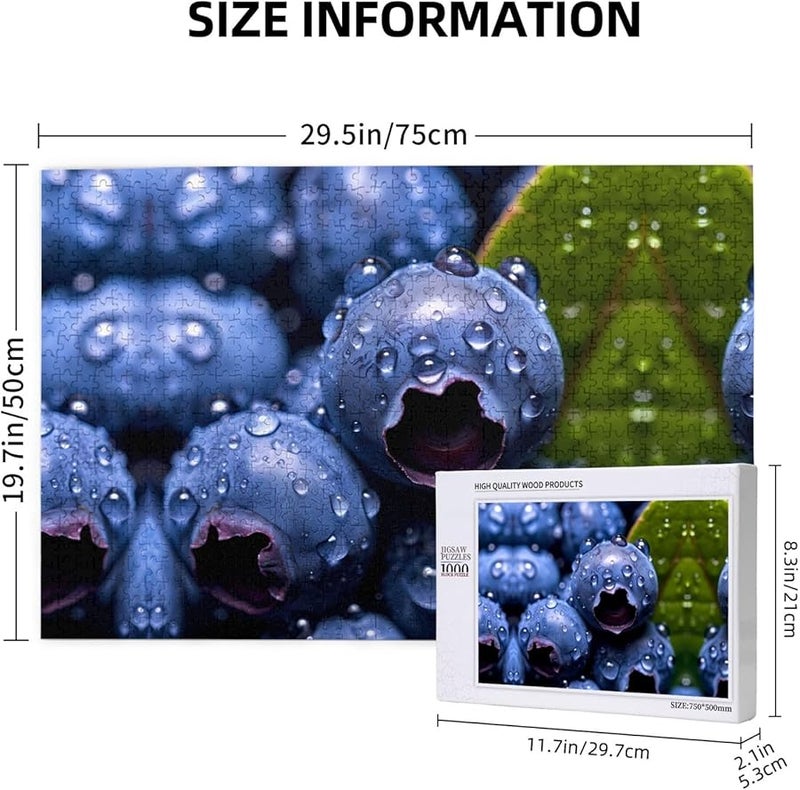 Phayah Blueberries 1000 Piece Jigsaw Puzzle For Adults Home Decor 29 5 X 19 7 Inches - Image 4