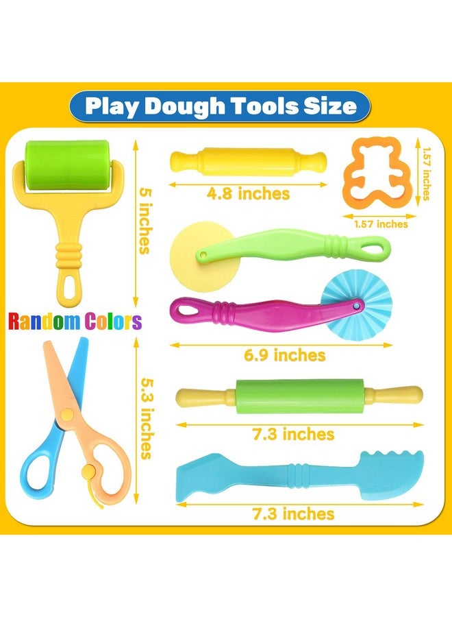 iShyan Playdough Tools For Kids, 24 Pieces Play Dough Tools Set With Rolling Pins,Playdough Cutters,Playdough Extruders,Scissor - Image 1