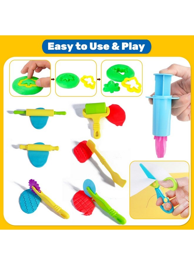 iShyan Playdough Tools For Kids, 24 Pieces Play Dough Tools Set With Rolling Pins,Playdough Cutters,Playdough Extruders,Scissor - Image 2