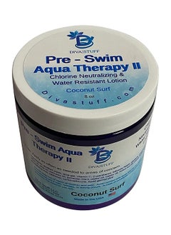 Diva Stuff PreSwim Aqua Therapy Chlorine Neutralizing Body Lotion Protects Skin From Chlorine and Salt Water Coconut Surf Water Resistant