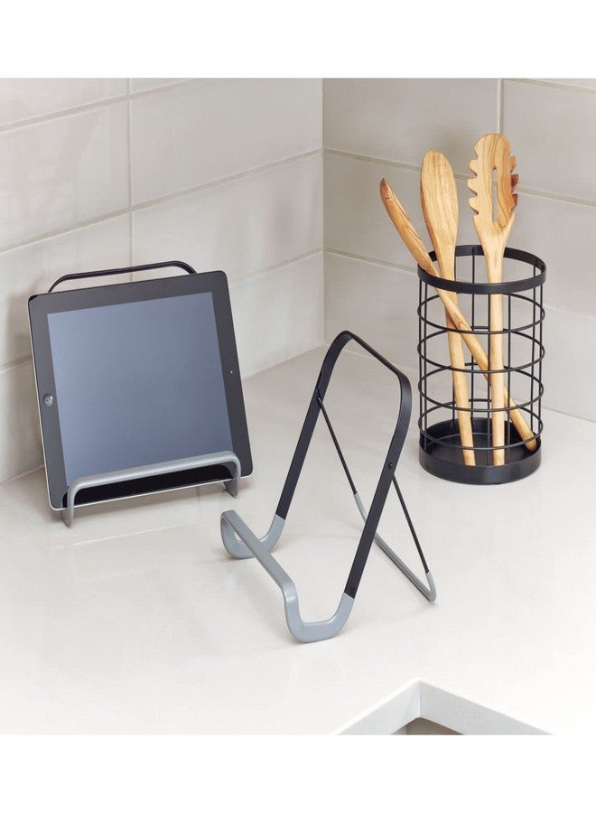 InterDesign iDesign Austin Tablet and Cookbook Holder - 7.75" x 7.87" x 7.89", Matte Black/Smoke - Image 3