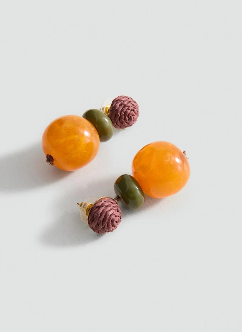 مانجو Combined resin hanging earrings