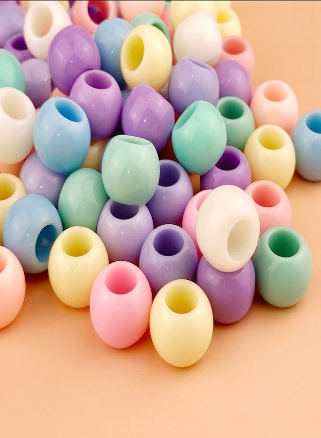 Craft Making Shop 300 Acrylic Large Hole Beads for Crafts and for Hair 10mm x 12mm Acrylic Barrel Beads with 5.7mm Large Hole, Pastel Assortment - Image 3
