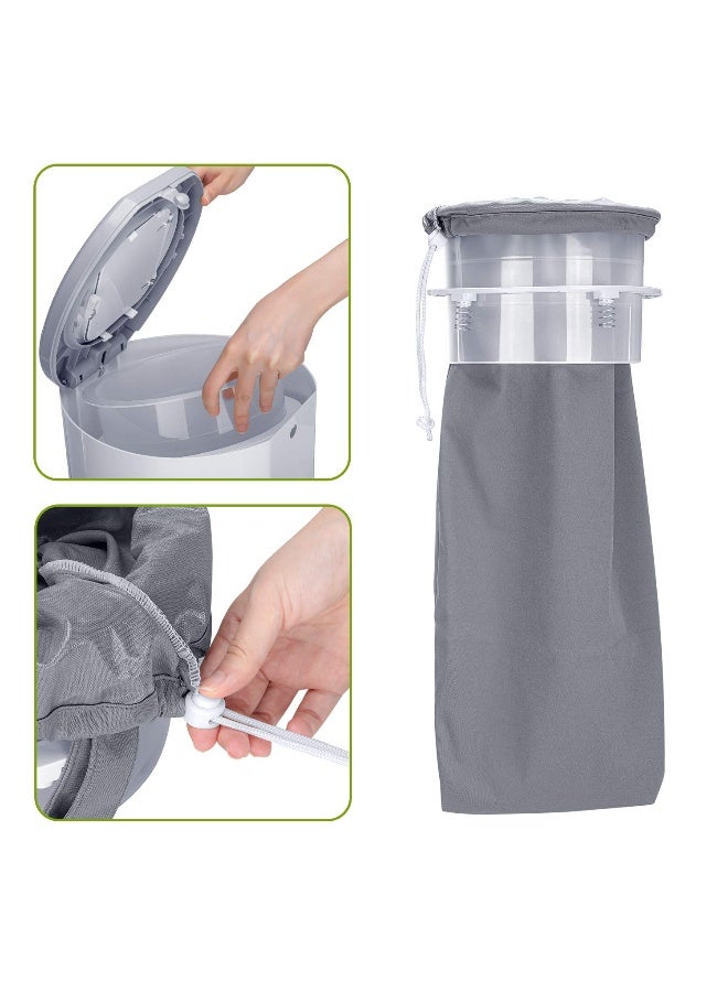 Teamoy Pail Liner for Cloth Diaper(Pack of 3), Reusable Diaper Pail Wet Bag with Drawstring, Fits for Dekor, Ubbi Diaper Pails, Gray +Gray Arrows +Black Arrows - Image 3