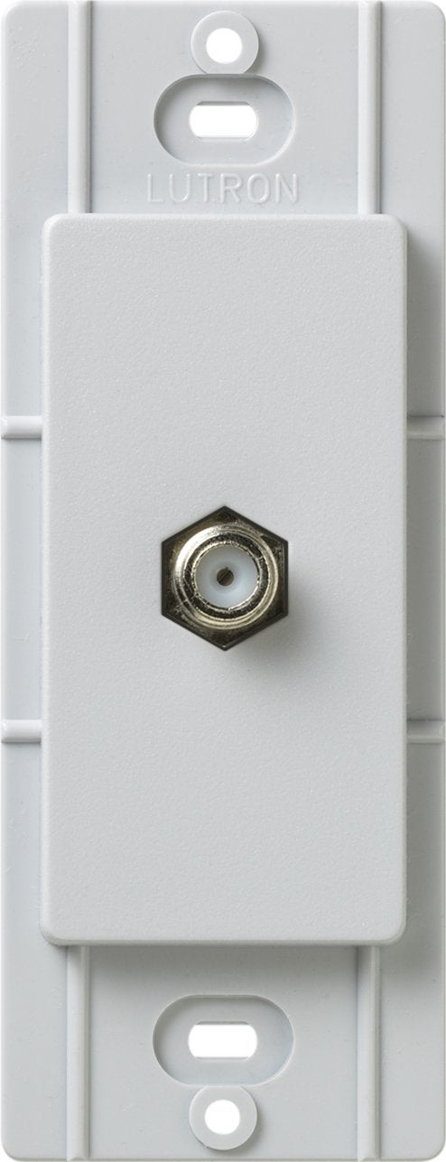 Lutron Satin Colors Coaxial Cable Jack - Palladium - Image 1