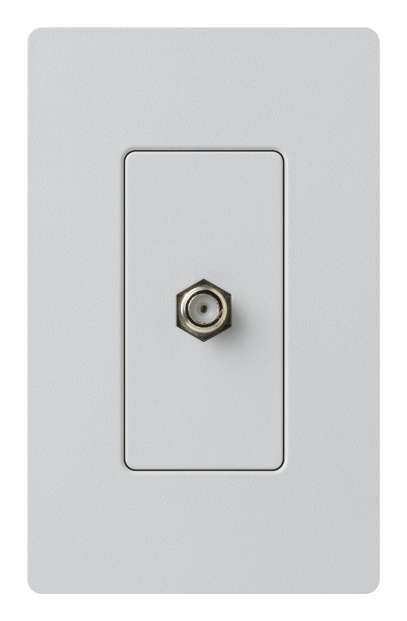 Lutron Satin Colors Coaxial Cable Jack - Palladium - Image 2