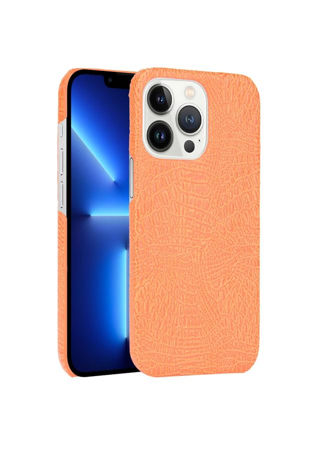 زبون جراب لهاتف iPhone 13 Pro Max مصنوع من جلد التمساح PU + جراب هاتف PC - Image 1