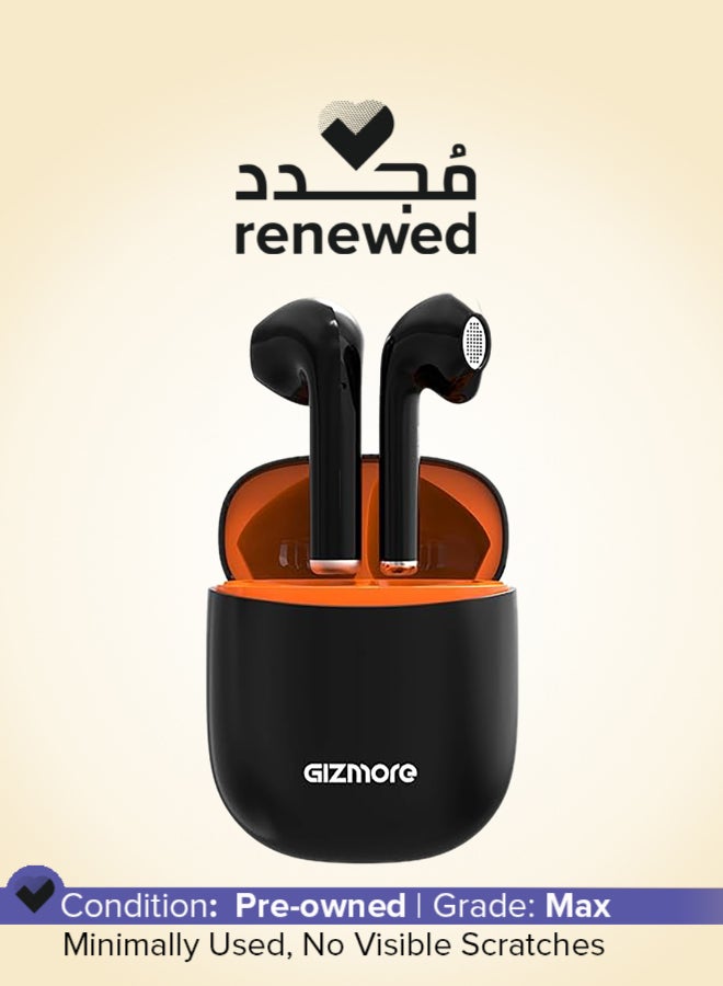 Gizmore Renewed - 801 Air Massive Playback Upto 25 Hr, Voice Assistant & Type C Fast Charge Bluetooth Headset (Black) - Image 1