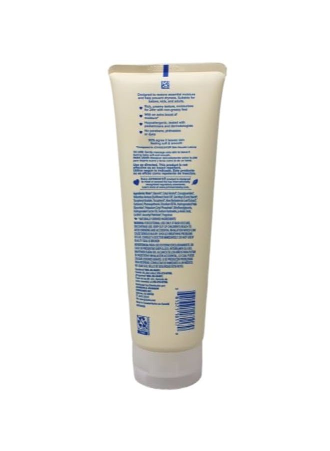 Johnson's Baby Creamy Oil with Aloe & Vitamin E, Moisturizing Baby Body Lotion for Delicate Skin, Hypoallergenic and Free of Parabens, Phthalates, and Dyes, 8 Fl Oz, Pack of 3 - Image 4