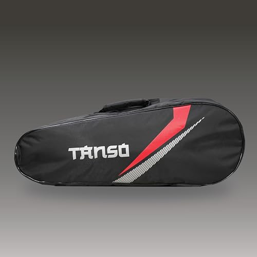 TANSO T-Blast Badminton Kit Bag | Spacious Racket Bag with Two Large Compartments and Separate Shoe Compartment | Front Zipper Pocket and Adjustable Straps - Image 3