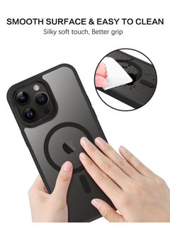 بنتوبين جراب BENTOBEN المغناطيسي لهاتف iPhone 13 Pro Max، [متوافق مع MagSafe] جراب واقٍ شفاف غير لامع مضاد لبصمات الأصابع ومضاد للصدمات للنساء والرجال لهاتف iPhone 13 Pro Max 6.7 بوصة، أسود  - Image 5