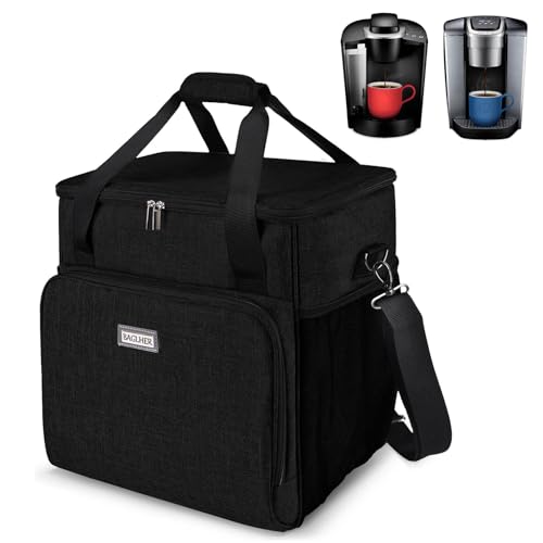 BAGLHER Coffee Maker Travel Bag Compatible with Keurig K-Classic、Keurig K-Elite、Keurig K-Compact or Other Accessories, Portable Coffee Maker Case with Shoulder Strap for Travel, Black - Image 1