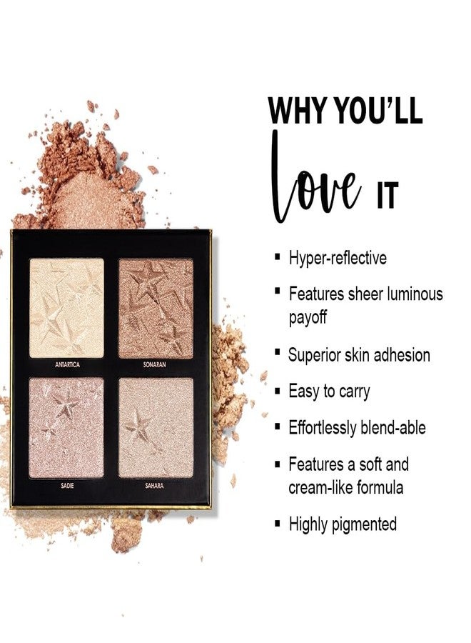 Daily Life Forever52 4 Color Palette Smooth Shine Highlighter Waterproof Long-Lasting Easy-To-Blend Shimmery Powder for Perfect Face Makeup (Desert Glow) DGH002 DGH002 - Image 3